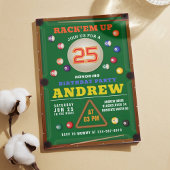 Snooker Pool verjaardagsfeestje uitnodiging