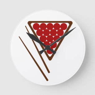 Snooker Rack & Snooker Cues Ronde Klok