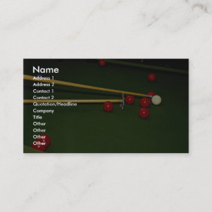 Snooker shot visitekaartje