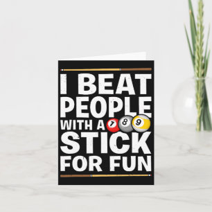 Snooker spel verslaan mensen met een stick pool sp kaart