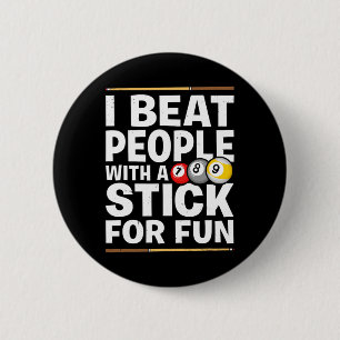 Snooker spel verslaan mensen met een stick pool sp ronde button 5,7 cm
