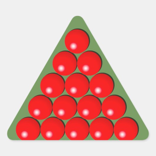 Snooker Triangle - Rode Kogels Driehoek Sticker (Voorkant)