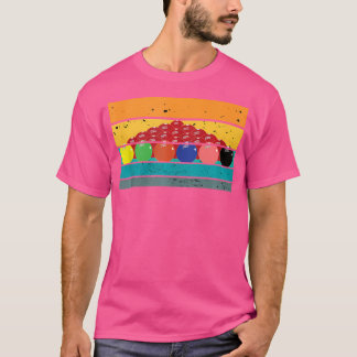 Snookerballen Zwembad Uitrusting voor Heren Biljar T-shirt