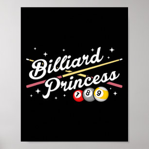 Snookerspel Biljart Princess Pool Spelers Billia Poster