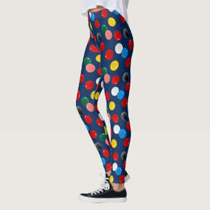 Snookerspeler kleurrijke biljart leggings
