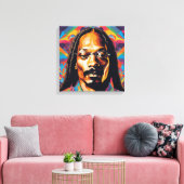 Snoop Dog, abstract kunstgereedschap Canvas Afdruk (Insitu (Woonkamer))