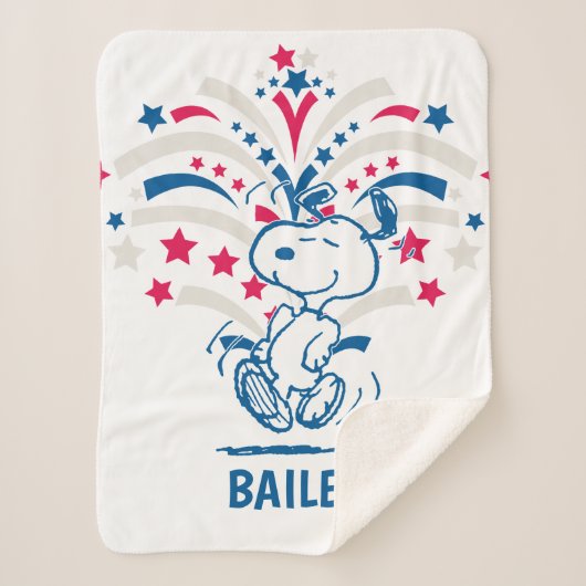 Snoopy 4 juli Dance Sherpa Deken (Voorkant)