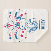 Snoopy 4 juli Dance Sherpa Deken (Voorkant (horizontaal))