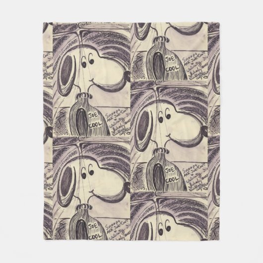 #SNOOPY AKA #JOECOOL FLEECE DEKEN (Voorkant)