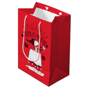Snoopy and Woodstock - Merry & Bright Medium Cadeauzakje