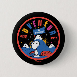 Snoopy Avontuur Wacht Graduatie Berg Ontwerp Ronde Button 5,7 Cm
