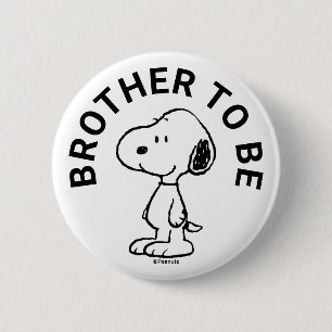 Snoopy Baby shower Brother To Be Ronde Button 5,7 Cm