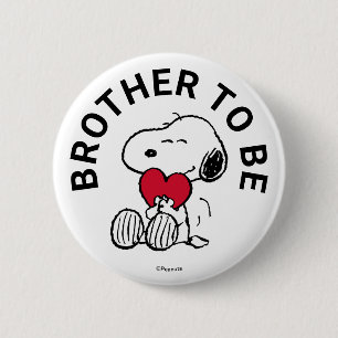 Snoopy Baby shower Brother To Be Ronde Button 5,7 Cm