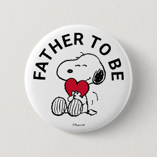 Snoopy Baby shower vader om te zijn Ronde Button 5,7 Cm