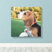 Snoopy Beagle Canvas Afdruk (Insitu (Houten vloer))