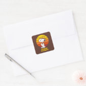 Snoopy | Beagle Scout - Happy Camper Vierkante Sticker (Envelop)
