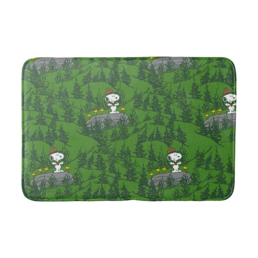 Snoopy Beagle Scout Hiking Pattern Badmat (Voorkant)