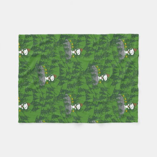 Snoopy Beagle Scout Hiking Pattern Fleece Deken (Voorkant (Horizontaal))