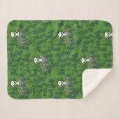 Snoopy Beagle Scout Hiking Pattern Sherpa Deken (Voorkant (horizontaal))
