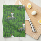 Snoopy Beagle Scout Hiking Pattern Theedoek (Quarter Fold)