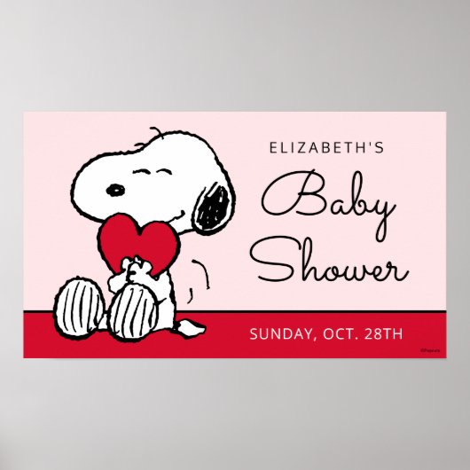 Snoopy | Bébé Chéri Poster de Baby Shower (Devant)