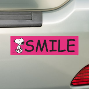 Snoopy Black & Magenta Bumpersticker