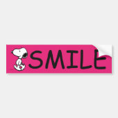 Snoopy Black & Magenta Bumpersticker (Voorkant)
