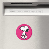 Snoopy Black & Magenta Magneet (Insitu (Vaatwasser))