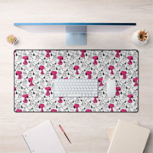 Snoopy Black & Magenta Pattern Bureaumat