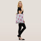 Snoopy Black & Magenta Pattern Draagtas (Op model)