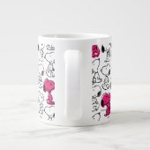 Snoopy Black & Magenta Pattern Extra Grote Beker (Achterkant)