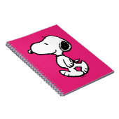 Snoopy Black & Magenta Pattern Notitieboek (Rechterzijde)