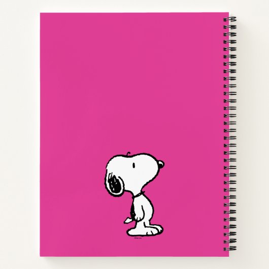 Snoopy Black & Magenta Pattern Notitieboek (Achterkant)
