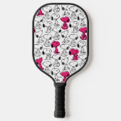 Snoopy Black & Magenta Pattern Pickleball Paddle (Achterkant)