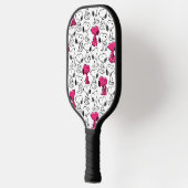 Snoopy Black & Magenta Pattern Pickleball Paddle (Links)