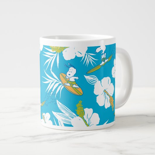 Snoopy Brooklyn Beach Pattern Extra Grote Beker (Voorkant rechts)
