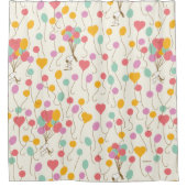 Snoopy Bunches of Balloons Pattern Douchegordijn (Voorkant)