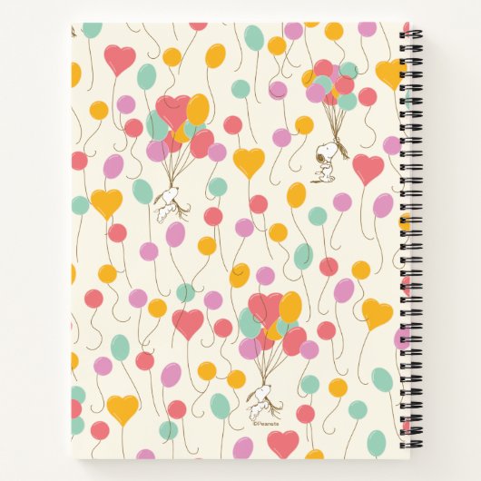 Snoopy Bunches of Balloons Pattern Notitieboek (Achterkant)