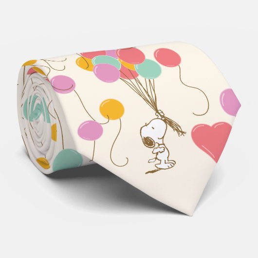 Snoopy Bunches of Balloons Pattern Stropdas (Opgerold)
