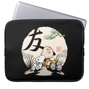Snoopy, Charlie Brown en Woodstock - Friend Laptop Sleeve