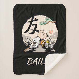 Snoopy, Charlie Brown en Woodstock - Friend Sherpa Deken