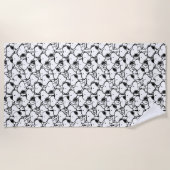 Snoopy Classic Comics Pattern Strandlaken (Voorkant)