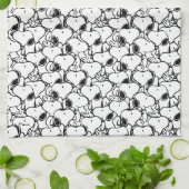 Snoopy Classic Comics Pattern Theedoek (Gevouwen)