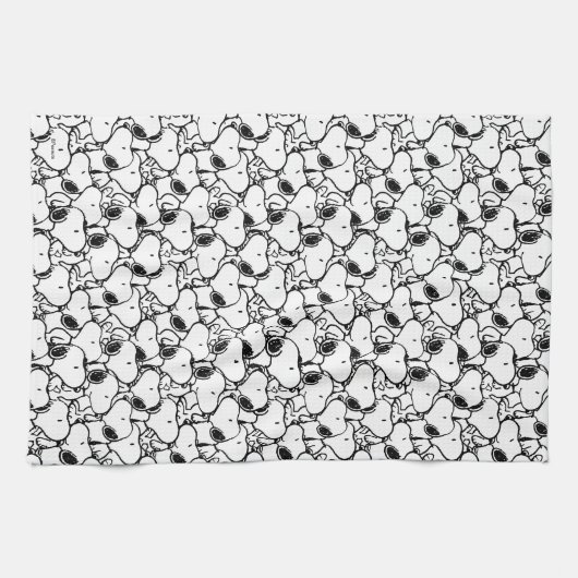 Snoopy Classic Comics Pattern Theedoek (Horizontaal)