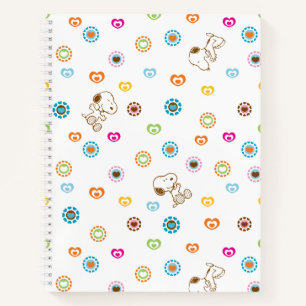 Snoopy Colorful Hearts Patroon Notitieboek