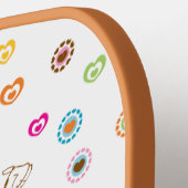 Snoopy Colorful Hearts Patroon Pickleball Paddle (Links Detail)