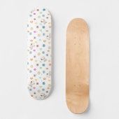 Snoopy Colorful Hearts Patroon Skateboard (Voorkant)