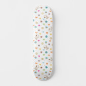 Snoopy Colorful Hearts Patroon Skateboard (Voorkant)