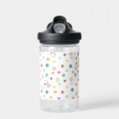 Snoopy Colorful Hearts Patroon Waterfles (Voorkant)