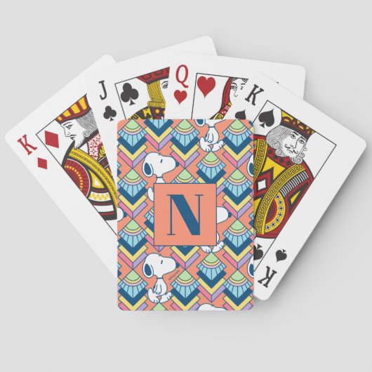 Snoopy Deco Dromen Patroon Speelkaarten (Achterkant)